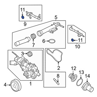 Ford OE - Engine Coolant Pipe Gasket