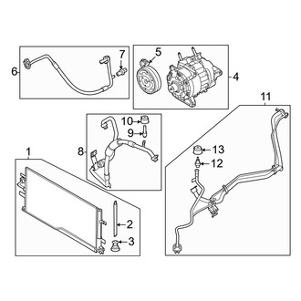 Ford OE - Air Conditioner & Heater - Condenser, Compressor & Lines (2.3L)