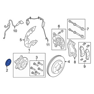 Ford OE - Front CV Joint Nut