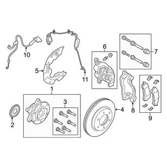 Ford OE - Front Suspension - Brake Components (4WD)
