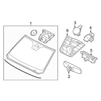 Ford OE - Windshield - Glass