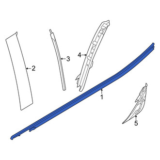 Ford OE - Rear Left Door Belt Molding