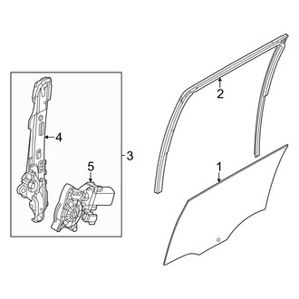Ford OE - Rear Door - Glass & Hardware