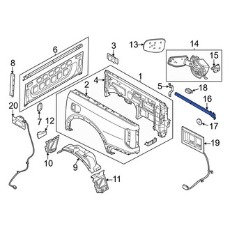 Ford OE - Rear Right Truck Bed Side Rail