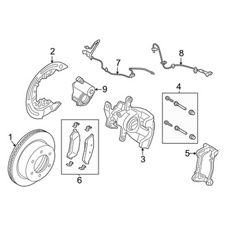 Ford OE - Rear Suspension - Brake Components (Lariat / XL / XLT)