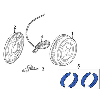 Ford OE - Rear Drum Brake Shoe