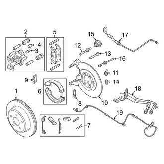 Ford OE - Rear Suspension - Brake Components (Sport / XL / XLT)
