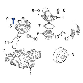 Ford OE - Engine Coolant Thermostat Housing Bolt