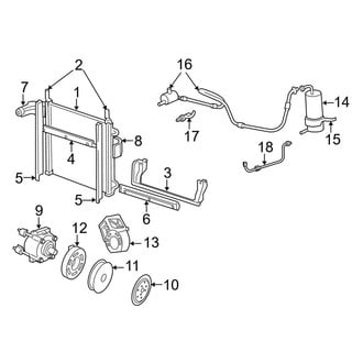 Ford OE - Air Conditioner & Heater - Condenser, Compressor & Lines (Flex)