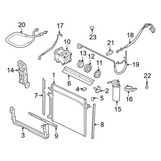 Ford OE - Air Conditioner & Heater - Condenser, Compressor & Lines (2.3L)