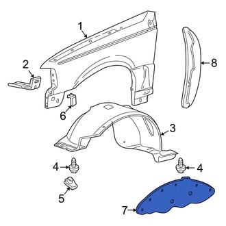 Ford OE - Front Right Fender Splash Shield
