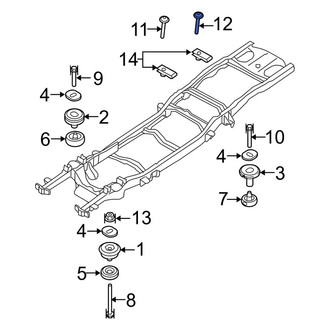 Ford OE - Body Mount Cushion Bolt