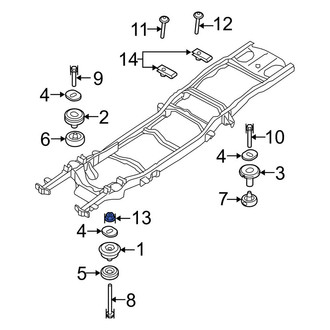 Ford OE - Body Mount Cushion Nut