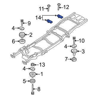 Ford OE - Front Bumper Cover Reinforcement Nut