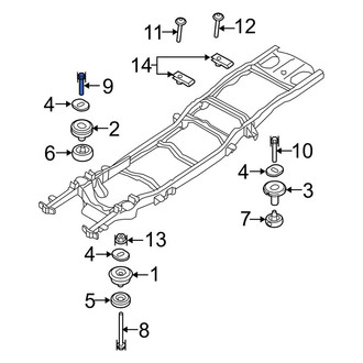 Ford OE - Body Mount Cushion Bolt