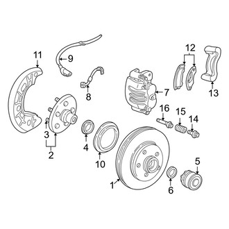 Ford OE - Front Suspension - Brake Components (4WD)