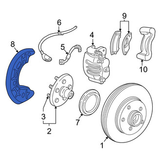 Ford OE - Front Right Brake Dust Shield