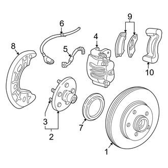 Ford OE - Front Suspension - Brake Components (4WD)