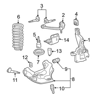 Ford OE - Front Suspension - Suspension Components (With Coil Spring), (4WD)