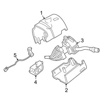 Ford OE - Steering Column - Shroud, Switches & Levers (W/O Tilt Wheel)
