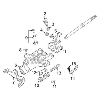 Ford OE - Steering Column - Housing & Components (W/O Tilt Wheel), (Flex / Gas)