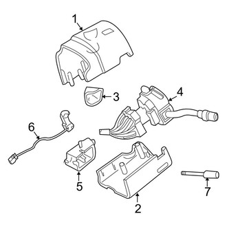 Ford OE - Steering Column - Shroud, Switches & Levers (With Tilt Wheel), (Flex / Gas)