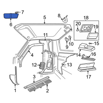 Ford OE - Left Sun Visor