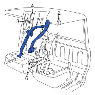 Ford OE - Left Seat Belt Lap and Shoulder Belt