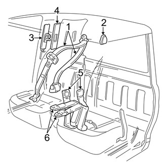 Ford OE - Restraint Systems - Front Seat Belts (Regular Cab), (Edge / XL / XLT Regular Cab)