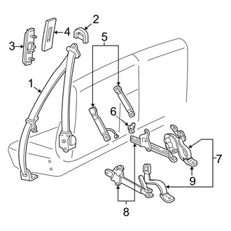 Ford OE - Restraint Systems - Front Seat Belts (Edge / XL / XLT SuperCab)