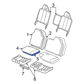 Ford OE - Front Left Seat Cushion Pad