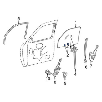 Ford OE - Front Door Glass Attaching Clips