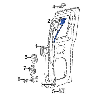 Ford OE - Rear Right Upper Door Latch Assembly