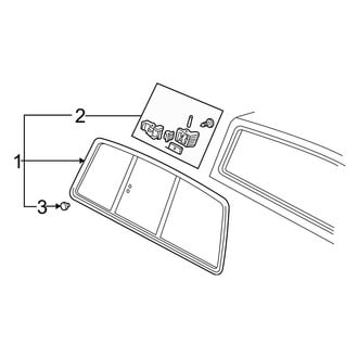 Ford OE - Back Glass - Glass (Sliding), (2.3L / 4.0L)