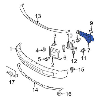 Ford OE - Left Bumper Face Bar Bracket