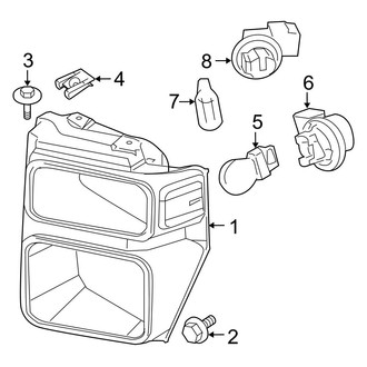 Ford OE - Front Lamps - Park Lamps (Sealed Beam), (Crew Cab)