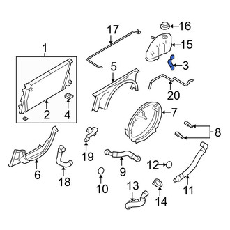 Ford OE - Radiator Mount Bracket