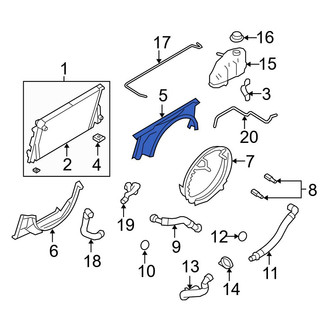 Ford OE - Front Upper Engine Cooling Fan Shroud