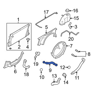 Ford OE - Upper Radiator Coolant Hose