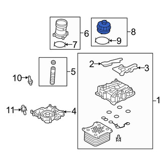 Ford OE - Engine Oil Filter Housing Cover