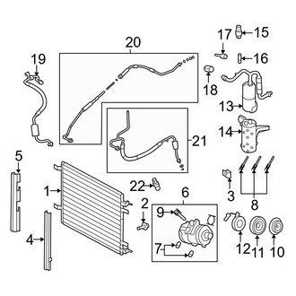 Ford OE - Air Conditioner & Heater - Condenser, Compressor & Lines (Crew Cab 6.8L)