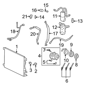 Ford OE - Air Conditioner & Heater - Condenser, Compressor & Lines (Crew Cab 6.4L)
