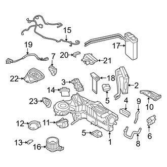 Ford OE - Air Conditioner & Heater - Evaporator & Heater Components (With Dual Zone A/C), (Crew Cab)
