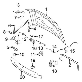 Ford OE - Front Hood Latch Striker Plate