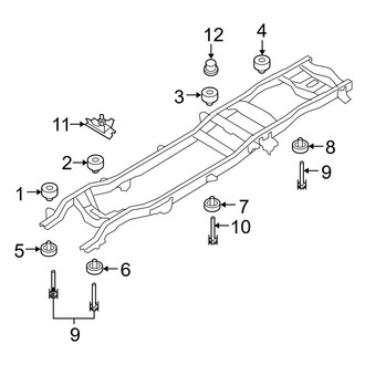 Ford OE - Frame & Components (Body Mounting), (Crew Cab)