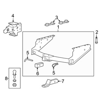 Ford OE - Frame - Trailer Hitch Components (Factory), (Crew Cab)