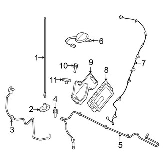 Ford OE - Electrical - Antenna (With Satellite Radio), (Crew Cab)
