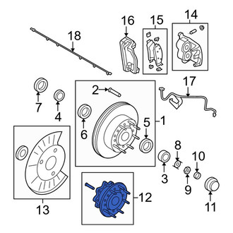 Ford OE - Front Wheel Bearing and Hub Assembly