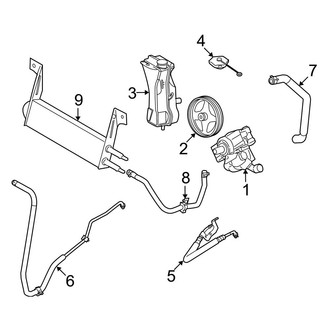 Ford OE - Steering Gear & Linkage - Pump & Hoses (W/O Hydroboost), (Crew Cab)