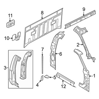 Ford OE - Cab - Back Panel (Regular Cab), (Regular Cab)